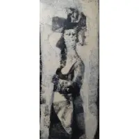 Frank Gonzalez, Dama de Sociedad., Oil/Masonite "Dama de Sociedad." Signed and dated 1958-59 verso