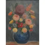 Abraham Walkowitz, O/C Floral Still Life