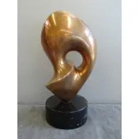 Antoine Poncet, Antoine Poncet, Swiss, 1928, Abstract Bronze on Marble Base