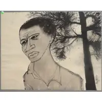 Gregorio Prestipino, Gregorio Prestopino, Italian-American, 1907 - 1984, Ink Wash Portrait
