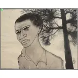 Gregorio Prestipino, Gregorio Prestopino, Italian-American, 1907 - 1984, Ink Wash Portrait