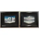 Robert Watson, Grecian Remnant II, 2 Surrealist Oils on Masonite