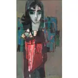 Zvi Meirovich, O/C Portrait of a Woman