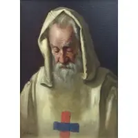 Henry Mosler, O/C Portrait of a Monk