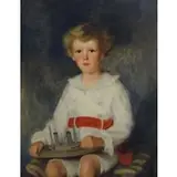 Cecil Clark Davis, Dan Richardson, Marion in Summer 1917 (?)., Oil on Canvas Portrait of a Boy