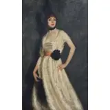 Cecil Clark Davis, 1st Prize Arts Club., Oil on Canvas of a Beauty