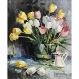 Marla Edmiston, Tulips, China, & Crystal.