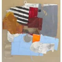Frank Wimberley, Section Twenty-Seven., Mixed Media Collage in Lucite Frame