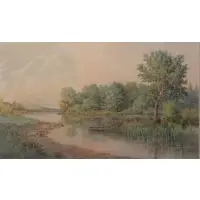 George Tribe, Framer's label verso with $2500 price tag