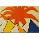 Sun and Pyramids. by Alexander Calder, Lithograph "Sun and Pyramids." Signed and dated 73 lower right, sold May 2012