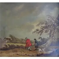 George - Attributed To Morland, Old label verso, Oil on Canvas