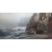 Harrison Bird Brown, O/C Rocky Coastline