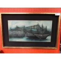 Mario Ruso, Pescatori., Oil On Board