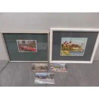 V.A Korobov, Two behind glass, 5 Russian Oil Paintings