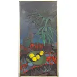Jack Ink, Presumed to be Jack Ink, American glass artist, b, 1966 Oil on Canvas Still Life
