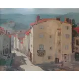 George Elmer Browne, A Street in Le Puy in the Haute Loire, France.