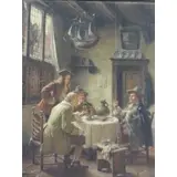 Fritz Wagner, Fritz Wagner, German, 1896 - 1939, Oil on Canvas Tavern Scene