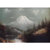 Mt. Ranier Noonday by Eliza Barchus, Oil on Canvas "Mt, sold Apr 2012