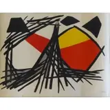 Les Boucliers. by Alexander Calder, Lithograph "Les Boucliers." Pencil signed lower right, 43 in an edition of 90, sold Apr 2012