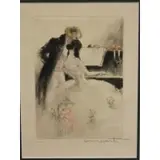 Untitled by Louis Icart, Etching, sold Apr 2012
