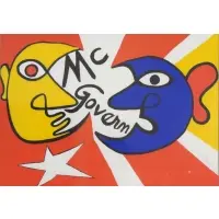 McGovern. by Alexander Calder, Silkscreen "McGovern." Pencil signed lower right, sold Mar 2012