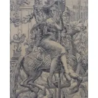 Merry Go Round. by Reginald Marsh, Engraving "Merry Go Round." Signed in the plate, sold Mar 2012