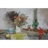 Francois Adnet, Fran??oise Adnet, French, b, Oil On Canvas Still Life