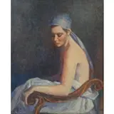 Jean Pesce, La Femme Au Turban., Oil on Board