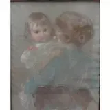 Maurice Fromkes, Maurice Fromkes, Polish, active in New York, 1872 - 1931, Pastel of a Mother & Child