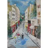 Charles Cobelle, O/C French Street Scene