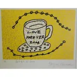 Yayoi Kusama, Love Forever 2004, Pencil signed lower right