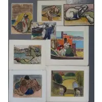 George Constantine, The Cove, 8 Works - Pastels & W/C's