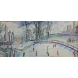 Ice Skaters by Buongiorno. W & C of Central Park, sold Feb 2012