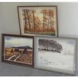 James Flack, Untitled, 3 Watercolor Landscapes