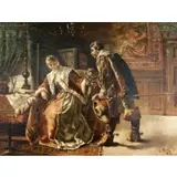 Eduard Merk, The Suitor., 1886 Oil on Panel "The Suitor." Signed and dated lower right