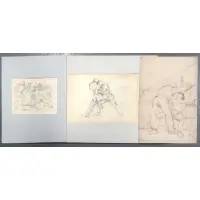 Hyman Bloom, Untitled, 4 Drawings on Paper