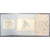 Hyman Bloom, Untitled, 4 Drawings on Paper