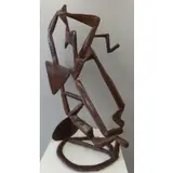 Isaac Witkin, On a painted wood pedestal, 1980 Abstract Modernist Bronze