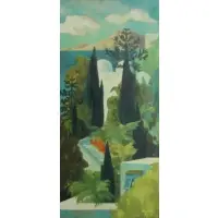 Peter Todd Mitchell, Peter Todd Mitchell, American, 1924 - 1988, Oil on Canvas of Landscape
