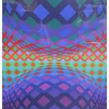 Reech. by Victor Vasarely, Silkscreen "Reech." Hand signed lower right, sold Jan 2012