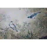 Chinese, Untitled, Watercolor of Birds in Trees
