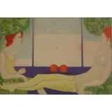 Léonor Fini, Untitled, Lithograph of Two Women