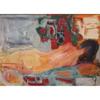 Michael Argov, Michael Argov, Israeli, 1920 - 1982, 1964 Oil on Paper Laid on Cardboard