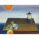 Marian Bogusz, Still Life with Mining Lamp.
