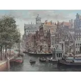 Koos van Loon, Koos Van Loon, Dutch, Oil on Canvas Venetian Scene