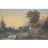 Benjamin Coe, Early Twilight., Watercolor