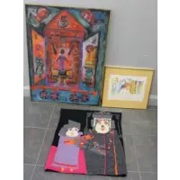 Norman Laliberté, Untitled, 3 Works: O/C, Mixed Media & a Wall Hanging