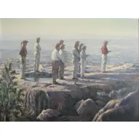 Ben Asher, O/C Men Praying in Israeli Landscape
