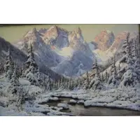 László Neogrády, Laszlo Neogrady, Hungarian, 1896 - 1962, Oil on Canvas Snow Scene