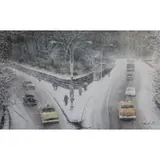 Maw S Lin, Maw S. Lin, Taiwanese-American, 1935-2000, Watercolor of the Entrance to Central Park, NYC